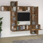 vidaXL 9-tlg. TV-Schrank-Set Räuchereiche Holzwerkstoff vidaXL 9-tlg. TV-Schrank-Set Räuchereiche Holzwerkstoff