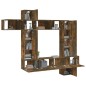 vidaXL 9-tlg. TV-Schrank-Set Räuchereiche Holzwerkstoff vidaXL 9-tlg. TV-Schrank-Set Räuchereiche Holzwerkstoff