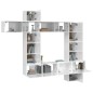 vidaXL 9-tlg. TV-Schrank-Set Hochglanz-Weiß Holzwerkstoff vidaXL 9-tlg. TV-Schrank-Set Hochglanz-Weiß Holzwerkstoff