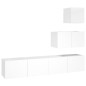 vidaXL 4-tlg. TV-Schrank-Set Hochglanz-Weiß Holzwerkstoff vidaXL 4-tlg. TV-Schrank-Set Hochglanz-Weiß Holzwerkstoff