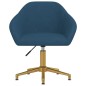Esszimmerstühle 2 Stk. Drehbar Blau Samt Esszimmerstühle 2 Stk. Drehbar Blau Samt