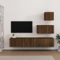 vidaXL 4-tlg. TV-Schrank-Set Braun Eichen-Optik Holzwerkstoff vidaXL 4-tlg. TV-Schrank-Set Braun Eichen-Optik Holzwerkstoff