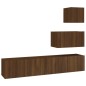 vidaXL 4-tlg. TV-Schrank-Set Braun Eichen-Optik Holzwerkstoff vidaXL 4-tlg. TV-Schrank-Set Braun Eichen-Optik Holzwerkstoff