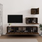 vidaXL 4-tlg. TV-Schrank-Set Braun Eichen-Optik Holzwerkstoff vidaXL 4-tlg. TV-Schrank-Set Braun Eichen-Optik Holzwerkstoff