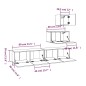 vidaXL 4-tlg. TV-Schrank-Set Braun Eichen-Optik Holzwerkstoff vidaXL 4-tlg. TV-Schrank-Set Braun Eichen-Optik Holzwerkstoff