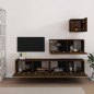vidaXL 4-tlg. TV-Schrank-Set Braun Eichen-Optik Holzwerkstoff vidaXL 4-tlg. TV-Schrank-Set Braun Eichen-Optik Holzwerkstoff