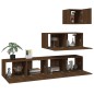 vidaXL 4-tlg. TV-Schrank-Set Braun Eichen-Optik Holzwerkstoff vidaXL 4-tlg. TV-Schrank-Set Braun Eichen-Optik Holzwerkstoff