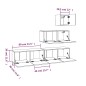 vidaXL 4-tlg. TV-Schrank-Set Braun Eichen-Optik Holzwerkstoff vidaXL 4-tlg. TV-Schrank-Set Braun Eichen-Optik Holzwerkstoff