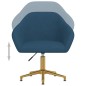 Esszimmerstühle 2 Stk. Drehbar Blau Samt Esszimmerstühle 2 Stk. Drehbar Blau Samt