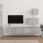 vidaXL 4-tlg. TV-Schrank-Set Betongrau Holzwerkstoff vidaXL 4-tlg. TV-Schrank-Set Betongrau Holzwerkstoff