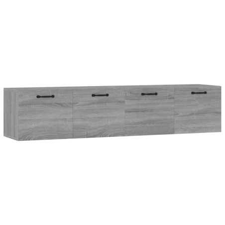 vidaXL Wandschränke 2 Stk. Grau Sonoma 60x36,5x35 cm Holzwerkstoff