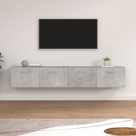 vidaXL Wandschränke 2 Stk. Betongrau 100x36,5x35 cm Holzwerkstoff