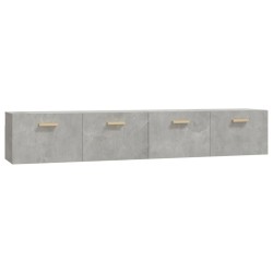 vidaXL Wandschränke 2 Stk. Betongrau 100x36,5x35 cm Holzwerkstoff