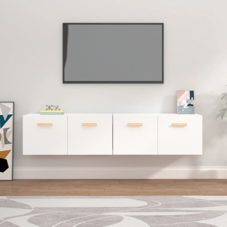 vidaXL Wandschränke 2 Stk. Weiß 80x35x36,5 cm Holzwerkstoff