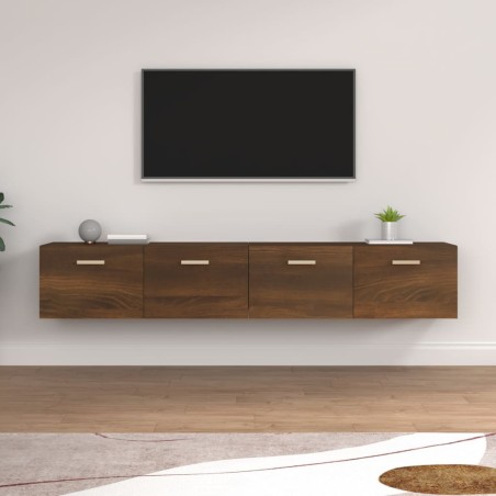 vidaXL Wandschränke 2 Stk. Braun Eichen-Optik 100x36,5x35 cm