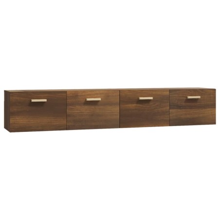 vidaXL Wandschränke 2 Stk. Braun Eichen-Optik 100x36,5x35 cm