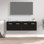 vidaXL Wandschränke 2 Stk. Schwarz 60x36,5x35 cm Holzwerkstoff