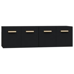 vidaXL Wandschränke 2 Stk. Schwarz 60x36,5x35 cm Holzwerkstoff