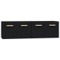 vidaXL Wandschränke 2 Stk. Schwarz 60x36,5x35 cm Holzwerkstoff