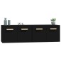 vidaXL Wandschränke 2 Stk. Schwarz 60x36,5x35 cm Holzwerkstoff
