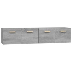 vidaXL Wandschränke 2 Stk. Grau Sonoma 80x35x36,5 cm Holzwerkstoff