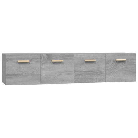 vidaXL Wandschränke 2 Stk. Grau Sonoma 80x35x36,5 cm Holzwerkstoff