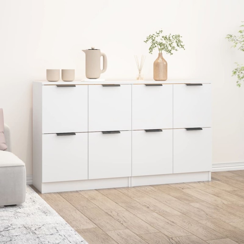 vidaXL Sideboards 2 Stk. Weiß 60x30x70 cm Holzwerkstoff vidaXL Sideboards 2 Stk. Weiß 60x30x70 cm Holzwerkstoff