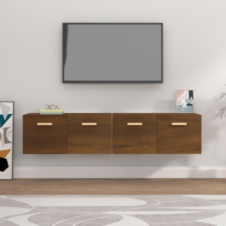 vidaXL Wandschränke 2Stk Braun Eichen-Optik 80x35x36,5cm Holzwerkstoff