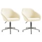 Esszimmerstühle 2 Stk. Drehbar Creme Stoff Esszimmerstühle 2 Stk. Drehbar Creme Stoff
