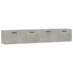 vidaXL Wandschränke 2 Stk. Betongrau 100x36,5x35 cm Holzwerkstoff