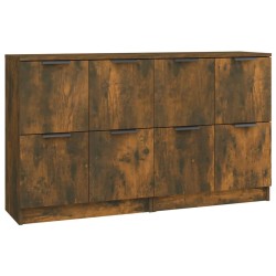 vidaXL Sideboards 2 Stk. Räuchereiche 60x30x70 cm Holzwerkstoff