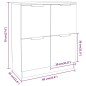 vidaXL Sideboards 2 Stk. Räuchereiche 60x30x70 cm Holzwerkstoff vidaXL Sideboards 2 Stk. Räuchereiche 60x30x70 cm Holzwerkstoff
