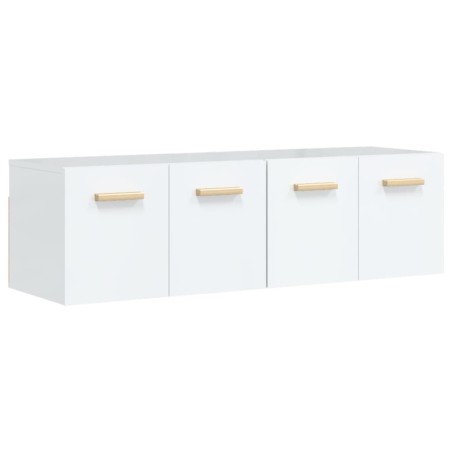 vidaXL Wandschränke 2 Stk. Hochglanz-Weiß 60x36,5x35 cm Holzwerkstoff