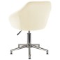 Esszimmerstühle 2 Stk. Drehbar Creme Stoff Esszimmerstühle 2 Stk. Drehbar Creme Stoff