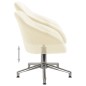 Esszimmerstühle 2 Stk. Drehbar Creme Stoff Esszimmerstühle 2 Stk. Drehbar Creme Stoff