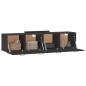 vidaXL Wandschränke 2 Stk. Schwarz 60x36,5x35 cm Holzwerkstoff vidaXL Wandschränke 2 Stk. Schwarz 60x36,5x35 cm Holzwerkstoff