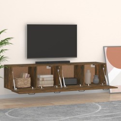 vidaXL Wandschränke 2 Stk. Räuchereiche 60x36,5x35 cm Holzwerkstoff