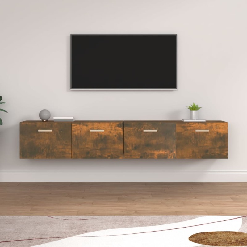 vidaXL Wandschränke 2 Stk. Räuchereiche 100x36,5x35 cm Holzwerkstoff vidaXL Wandschränke 2 Stk. Räuchereiche 100x36,5x35 cm Holzwerkstoff