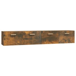 vidaXL Wandschränke 2 Stk. Räuchereiche 100x36,5x35 cm Holzwerkstoff