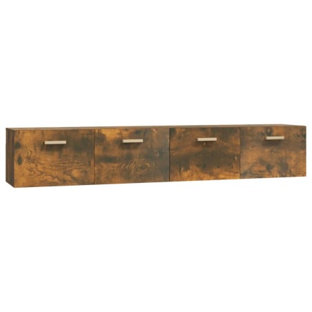 vidaXL Wandschränke 2 Stk. Räuchereiche 100x36,5x35 cm Holzwerkstoff