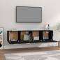 vidaXL Wandschränke 2 Stk. Schwarz 80x35x36,5 cm Holzwerkstoff vidaXL Wandschränke 2 Stk. Schwarz 80x35x36,5 cm Holzwerkstoff