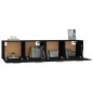 vidaXL Wandschränke 2 Stk. Schwarz 80x35x36,5 cm Holzwerkstoff vidaXL Wandschränke 2 Stk. Schwarz 80x35x36,5 cm Holzwerkstoff
