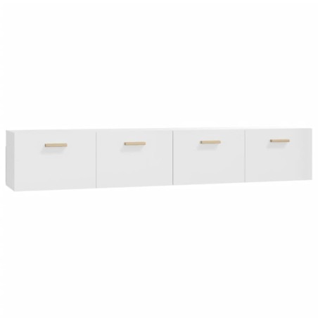 vidaXL Wandschränke 2 Stk. Hochglanz-Weiß 100x36,5x35 cm Holzwerkstoff
