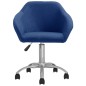 Esszimmerstühle 2 Stk. Drehbar Blau Stoff Esszimmerstühle 2 Stk. Drehbar Blau Stoff