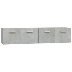 vidaXL Wandschränke 2 Stk. Betongrau 80x35x36,5 cm Holzwerkstoff