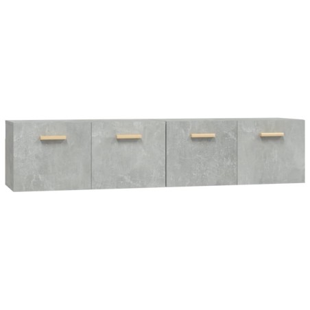 vidaXL Wandschränke 2 Stk. Betongrau 80x35x36,5 cm Holzwerkstoff