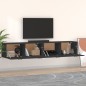 vidaXL Wandschränke 2 Stk. Schwarz 100x36,5x35 cm Holzwerkstoff vidaXL Wandschränke 2 Stk. Schwarz 100x36,5x35 cm Holzwerkstoff