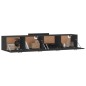 vidaXL Wandschränke 2 Stk. Schwarz 100x36,5x35 cm Holzwerkstoff vidaXL Wandschränke 2 Stk. Schwarz 100x36,5x35 cm Holzwerkstoff