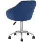 Esszimmerstühle 2 Stk. Drehbar Blau Stoff Esszimmerstühle 2 Stk. Drehbar Blau Stoff