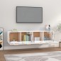 vidaXL Wandschränke 2 Stk. Hochglanz-Weiß 80x35x36,5 cm Holzwerkstoff vidaXL Wandschränke 2 Stk. Hochglanz-Weiß 80x35x36,5 cm Holzwerkstoff